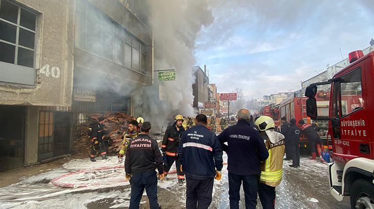 Ankara'da atölyede yangın!