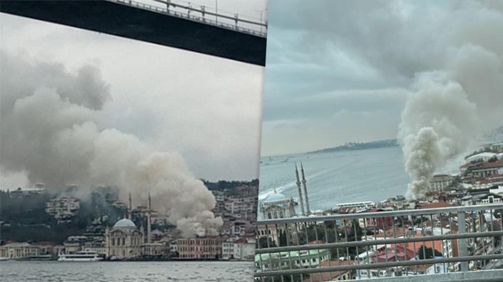 Boğaz’da korkutan yangın! Ortaköy Camii’sine sadece 50 metre uzaklıkta