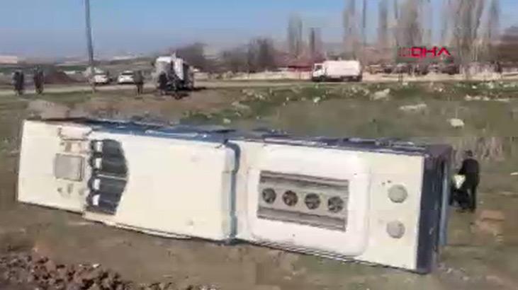 Son dakika… Sincan’da EGO otobüsü devrildi!