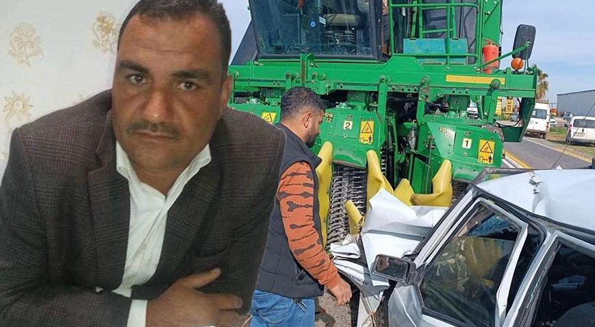 Biçerdöverle otomobil çarpıştı! 1 kişi öldü 1 kişi yaralandı