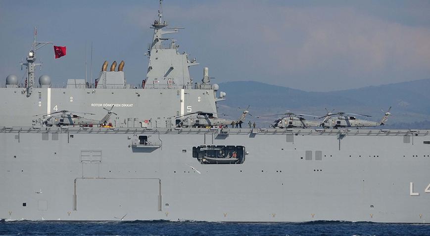 18 Mart hazırlıkları! TCG Anadolu Çanakkale Boğazı’nda