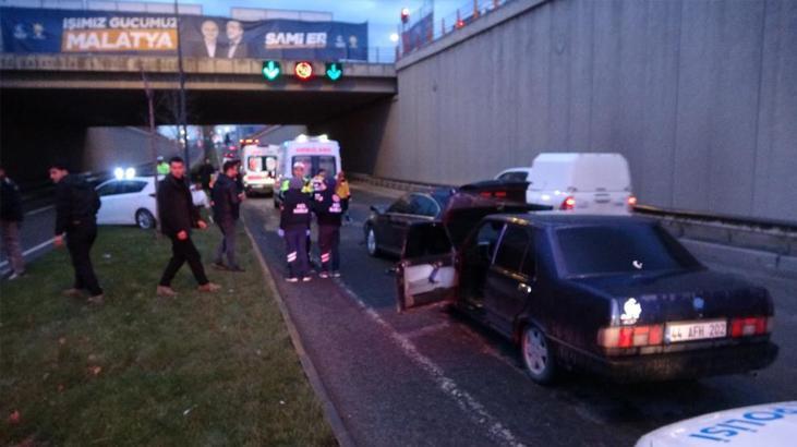 Malatya’da zincirleme kaza! 7 araç birbirine girdi