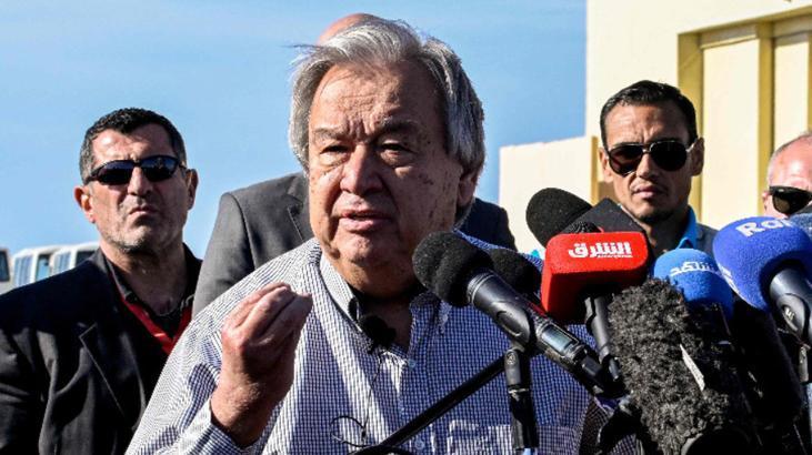 Guterres Refah Sınır Kapısı’na gitti! ‘Silahları susturmanın zamanı geldi’
