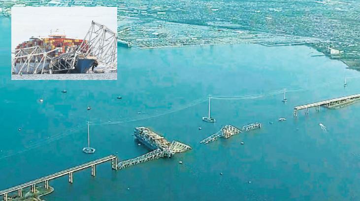 Yük gemisi ABD’de köprü yıktı