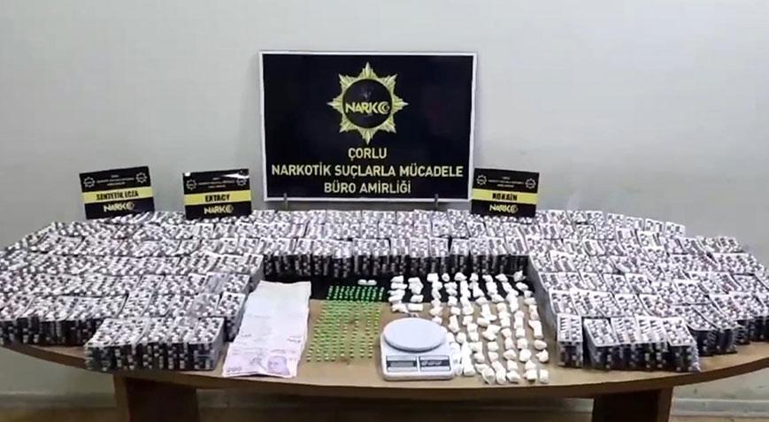 Tekirdağ’da operasyon! Binlerce uyuşturucu hap ele geçirildi