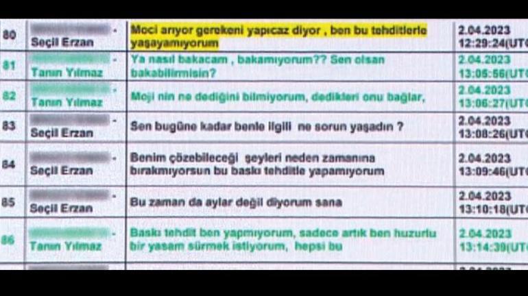 Seçil Erzan'ı en yakınları bile tehdit etmiş! CNN Türk Erzan'ın telefon mesajlarına ulaştı