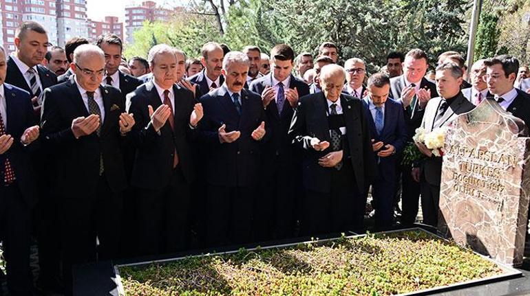 Cumhurbaşkanı Erdoğan'dan Alparslan Türkeş'in kabrine ziyaret