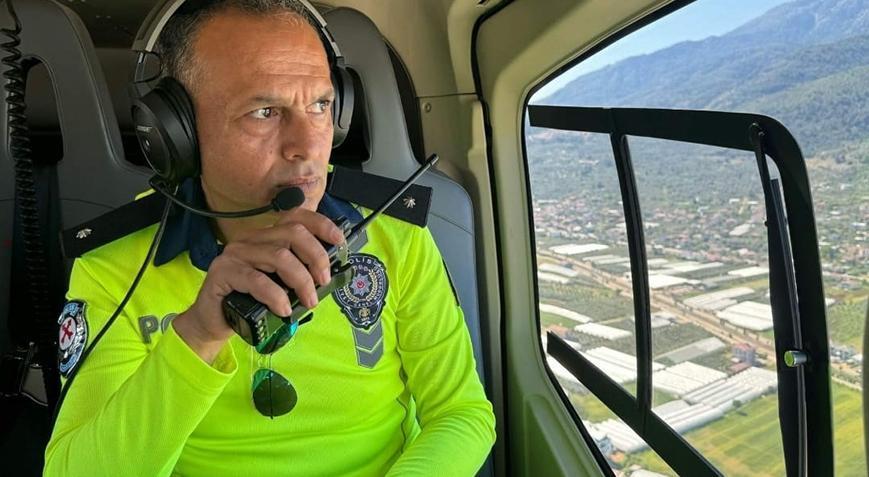 Bayram öncesi tedbirler artırıldı! Tatil cennetinde helikopterli trafik denetimi