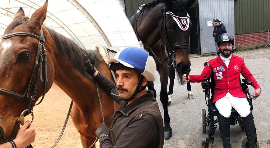 Attan düşüp görme yetisini kaybeden jokeye, serebral palsili sporcudan destek