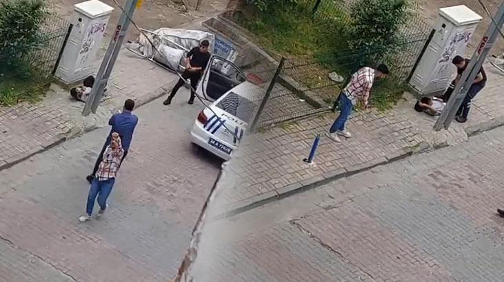 Küçükçekmece’de bir kişi elindeki bıçakla çevredekileri tehdit etti