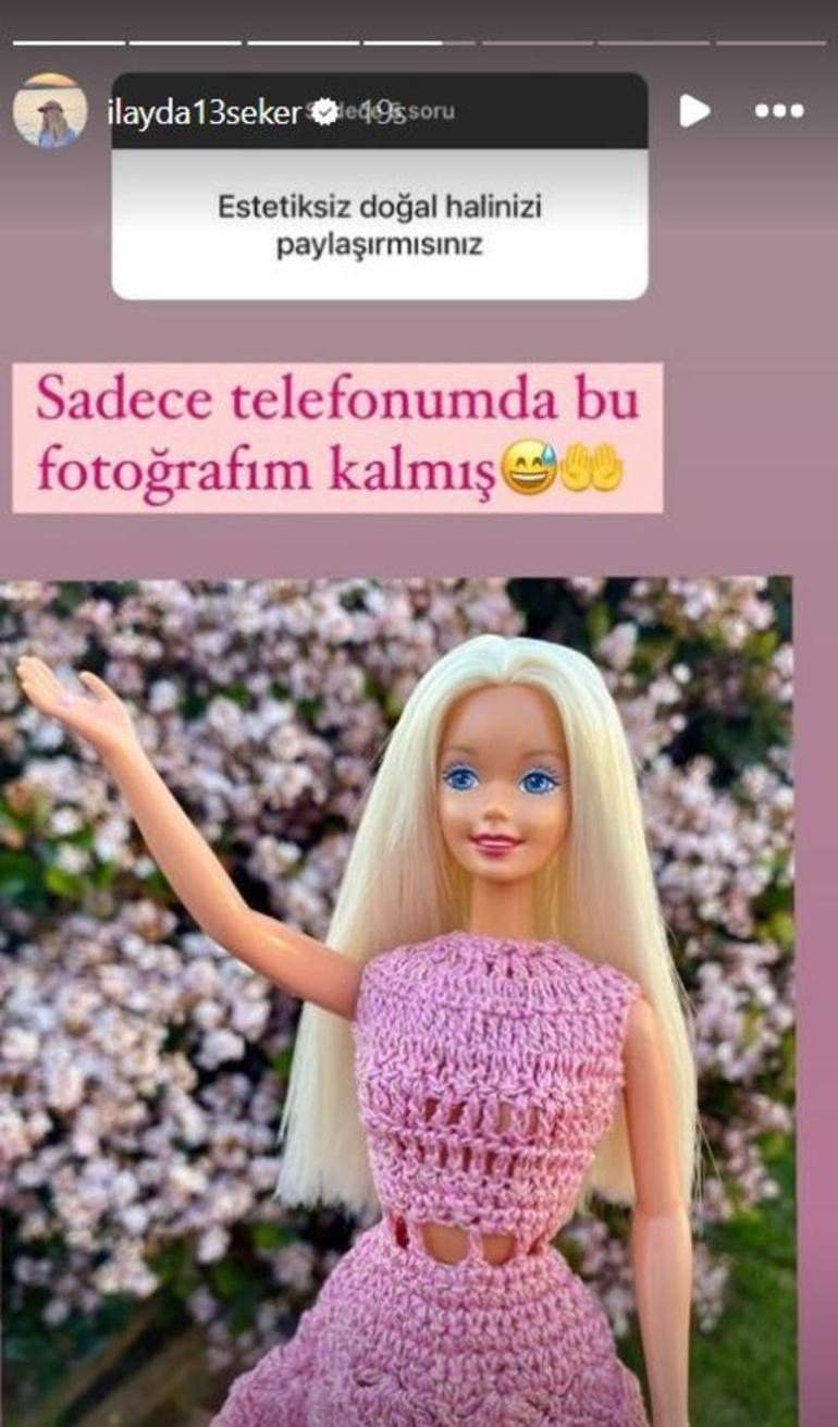 İlayda Şeker'den 'estetik' sorusuna Barbie'li cevap!