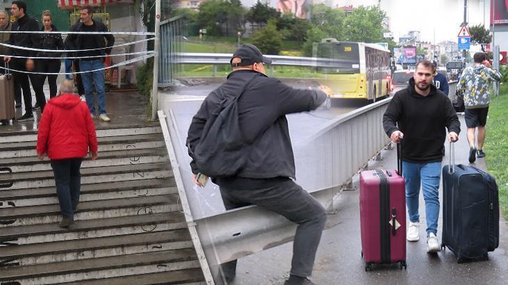 Bugün İstanbul! İşe gitmek isteyenler bariyerlerden atladı kimi treni kaçırdı
