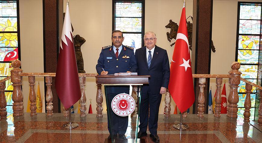 Bakan Güler, Katar Genelkurmay Başkanı’nı kabul etti