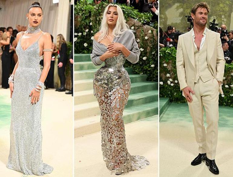 Met Gala'ya Kim Kardashian damgası! Korsesinin darlığı alay konusu oldu