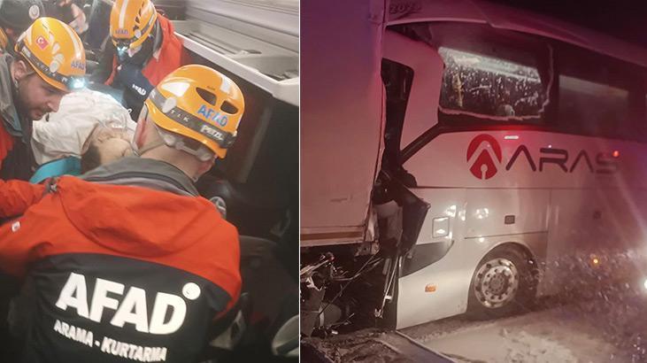 Sivas’ta yolcu otobüsü kazası!