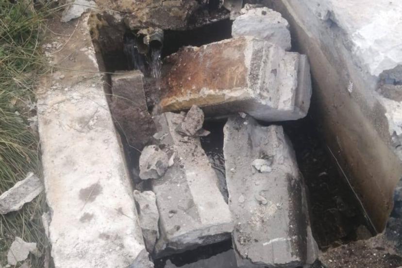 Bolu’da ilçenin su ihtiyacını karşılayan hattı parçaladılar