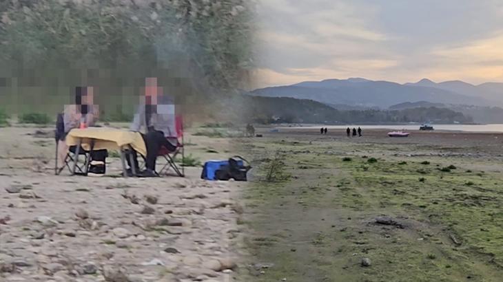 Kuraklık Sapanca Gölü’nü Etkiledi: Mangal Keyfi Suyun Çekildiği Alanlarda