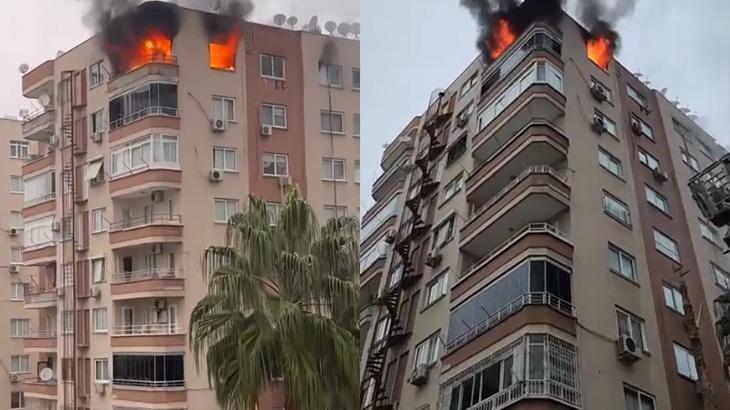 ERDEMLİ’DE APARTMANDA KORKUTAN YANGIN