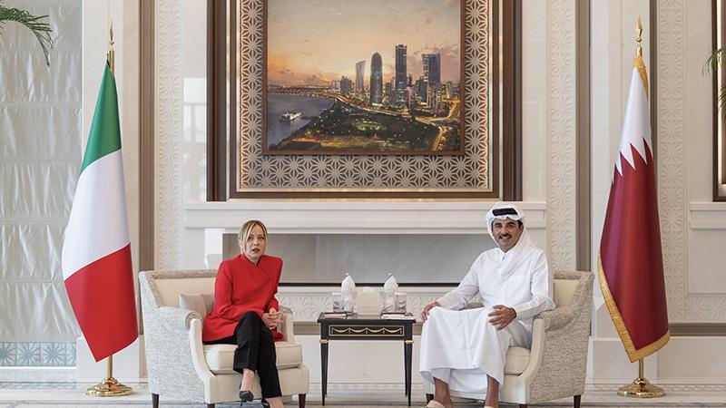 Katar ve İtalya Liderleri Lusail Sarayı’nda Görüştü