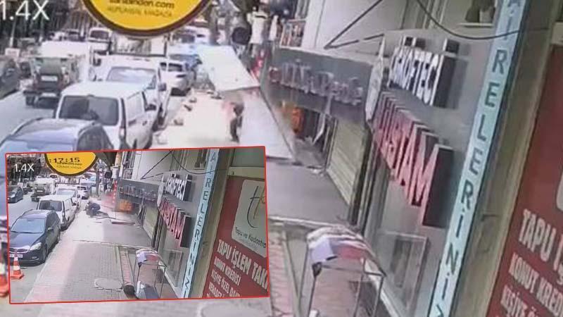 İstanbul’da Tehlikeli Anlar: Tabela Montajı Kâbusa Döndü