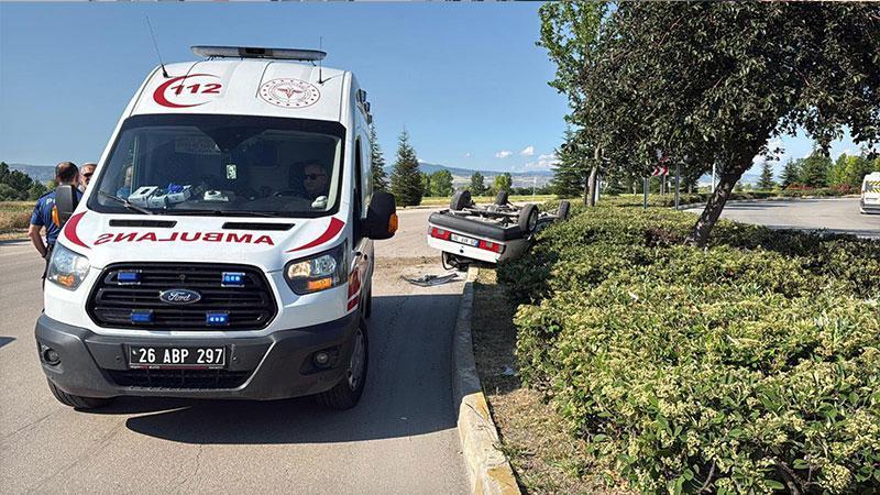Savaş Özdemir Bulvarı’nda Korkutan Kaza: Araç Takla Attı