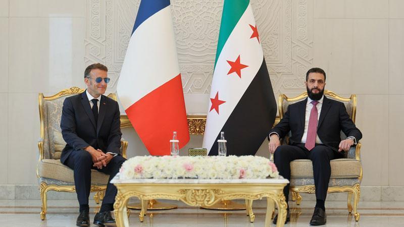 Ahmed Şara ile Emmanuel Macron Şam’da Bir Araya Geldi