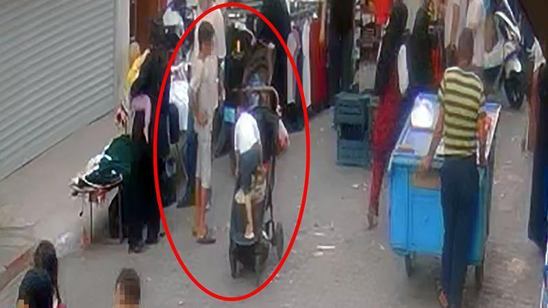 Pazarda Yankesicilik Kamerada: Bebek Arabasını Hedef Alan Şüpheliler Yakalandı