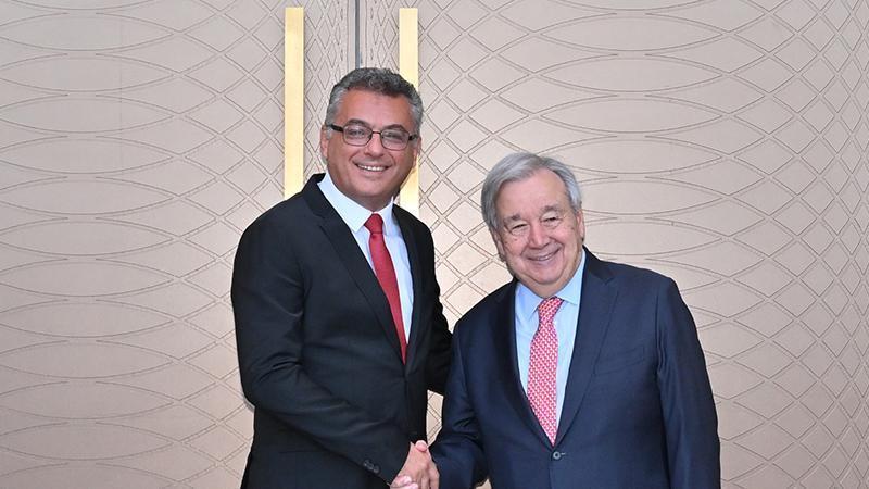 KKTC Cumhurbaşkanı Erhürman, BM Genel Sekreteri Guterres’i Kabul Etti