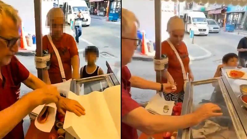 Sosyal medyada tepki çeken lahmacun satıcısının tezgâhı kaldırıldı