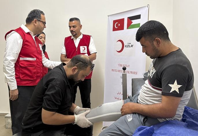 Türk Kızılay’dan Gazze’de Uzuv Kaybı Yaşayanlara Protez Desteği
