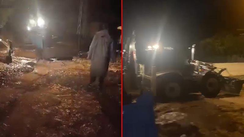 Sağanak sonrası köyü sel vurdu! Ekipler seferber oldu