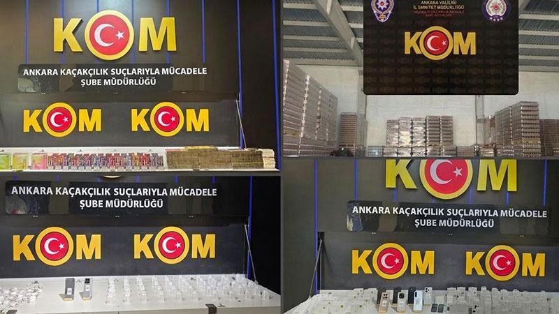 Başkentte kaçakçılık operasyonu: Milyonlarca liralık ürün ele geçirildi