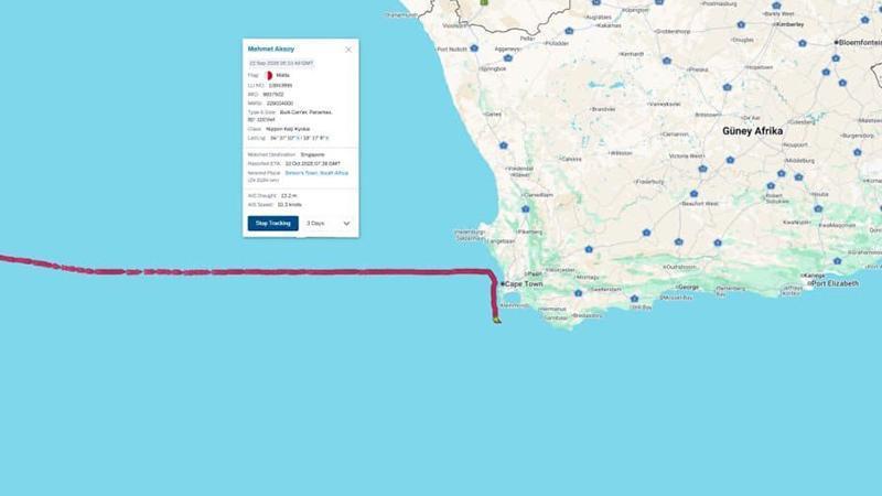 Türk denizci iş kazasında yaralandı: Cape Town açıklarında helikopterle kurtarıldı
