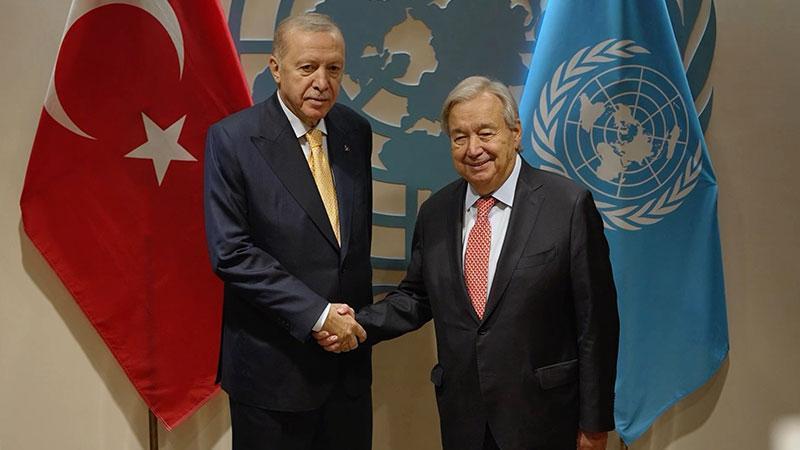 Cumhurbaşkanı Erdoğan, BM Genel Sekreteri Guterres ile görüştü